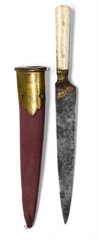 Appraisal: AN INDIAN DAGGER KARD gold inlaid at the forte and