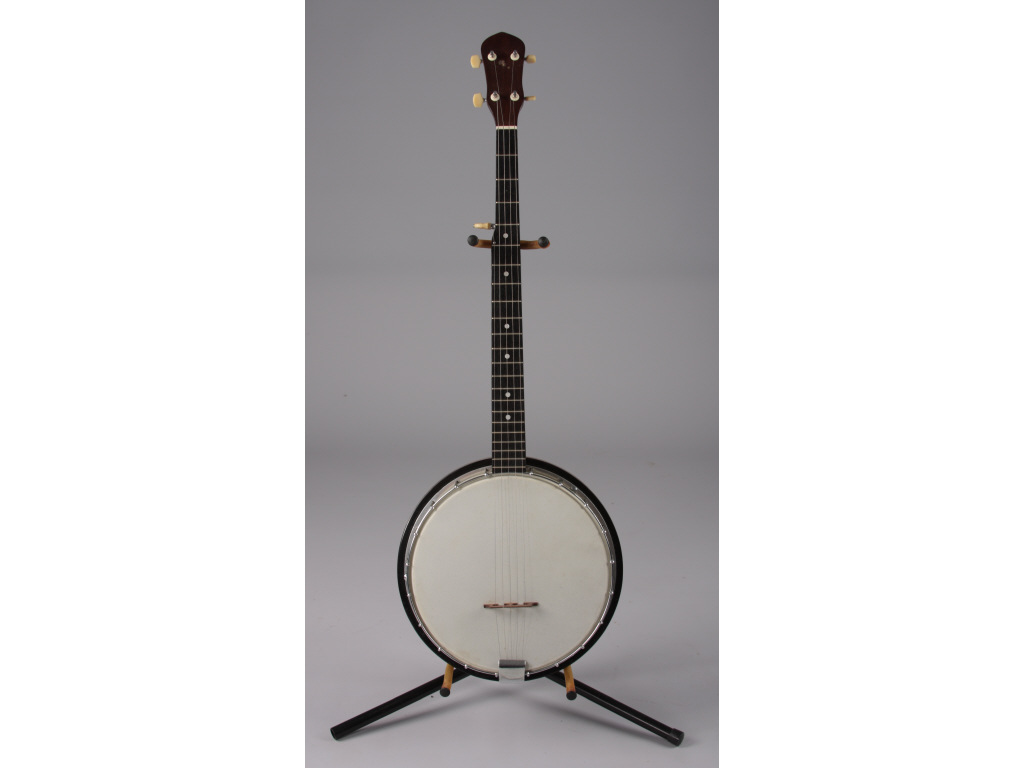 Appraisal: -String Resonator Banjo made in Korea mahogany neck and resonator