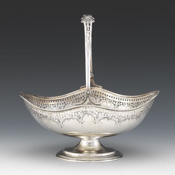 Appraisal: WATSON STERLING SILVER FOOTED BASKET x x Oval sterling silver