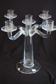 Appraisal: LARGE GLASS CANDELABRA