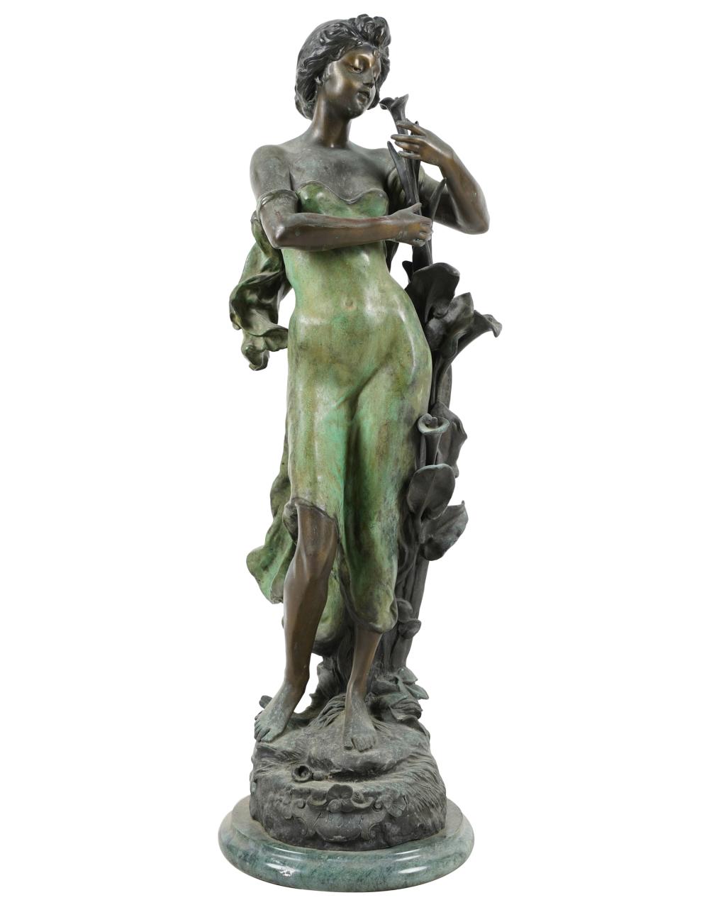 Appraisal: BRONZE FIGURE OF A WOMANinscribed in casting after the model