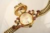 Appraisal: LADY'S WRISTWATCH - Retro K gold garnet and pearl covered