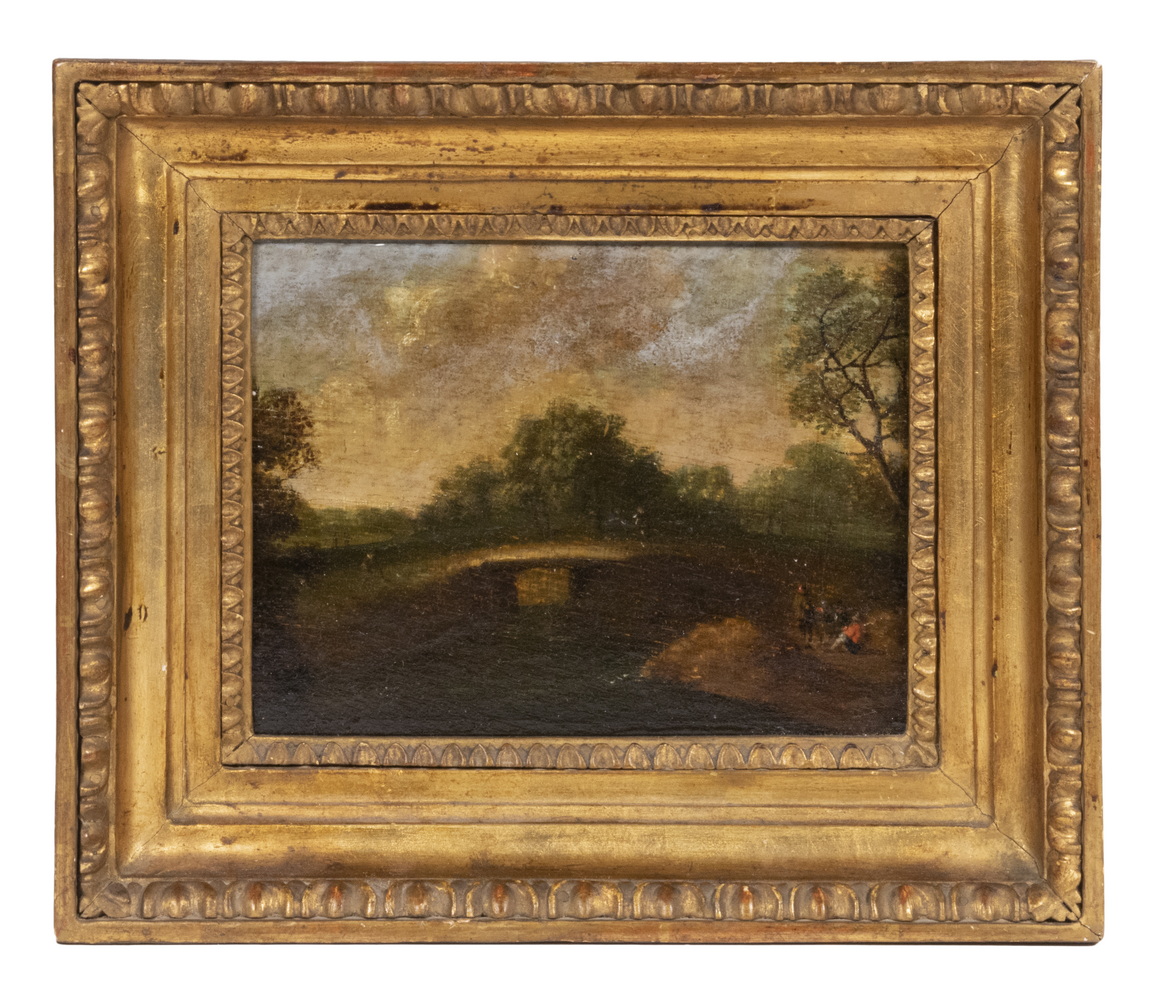 Appraisal: TH C DUTCH LANDSCAPE PAINTING Small View of an Arched