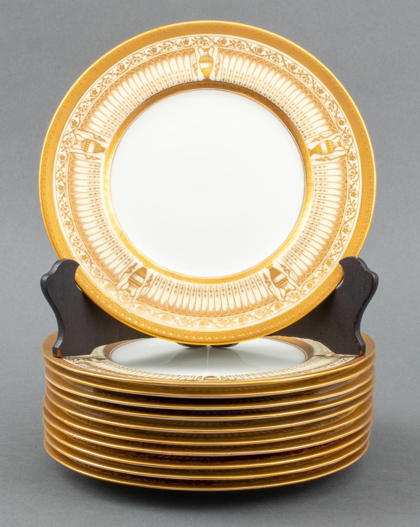 Appraisal: CAULDON FOR TIFFANY CO PORCELAIN LUNCH PLATES Set of eleven