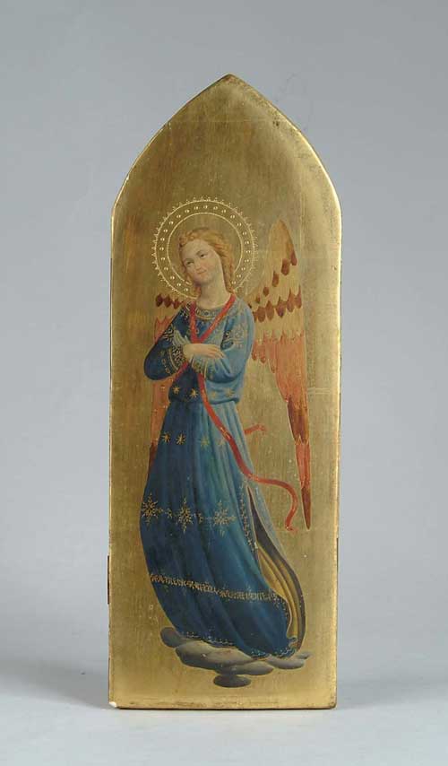 Appraisal: UNSIGNED Italian th Century ANGEL Religious oil painting on wood