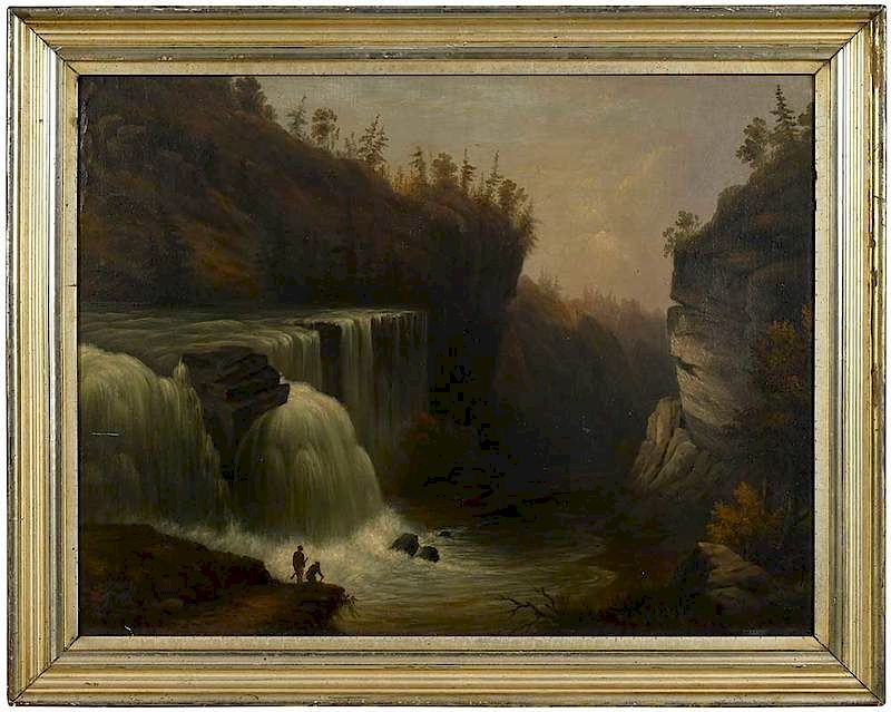 Appraisal: Edward Kranich American - Passaic River Falls signed Kranich lower