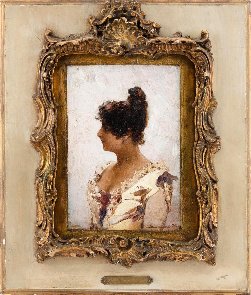 Appraisal: BERNARDO HAY ENGLAND ITALY - PORTRAIT OF A LADY OIL