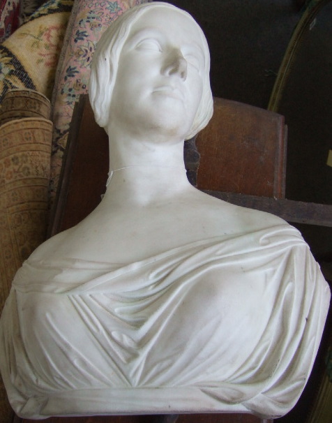 Appraisal: A carved marble bust of a lady by Lawrence McDonald