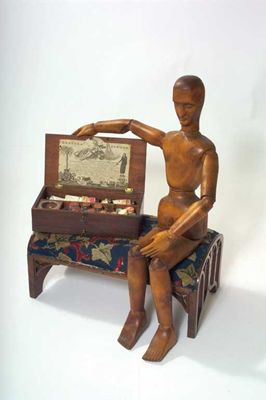 Appraisal: A reticulated wooden artist's lay model cm in high