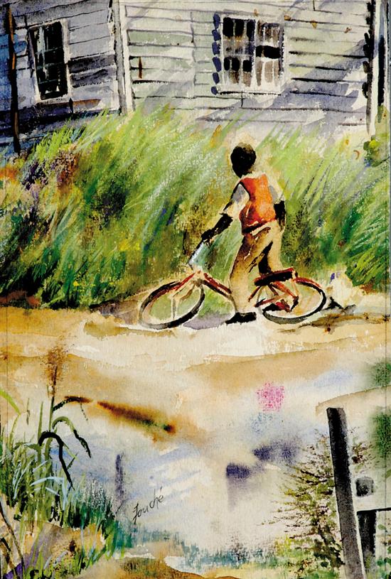 Appraisal: Virginia Fouche Bolton South Carolina - RURAL SCENE-YOUNG BOY WITH