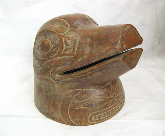 Appraisal: CARVED WOOD TRIBAL BIRD MASK Northwest Coast Tribal style with