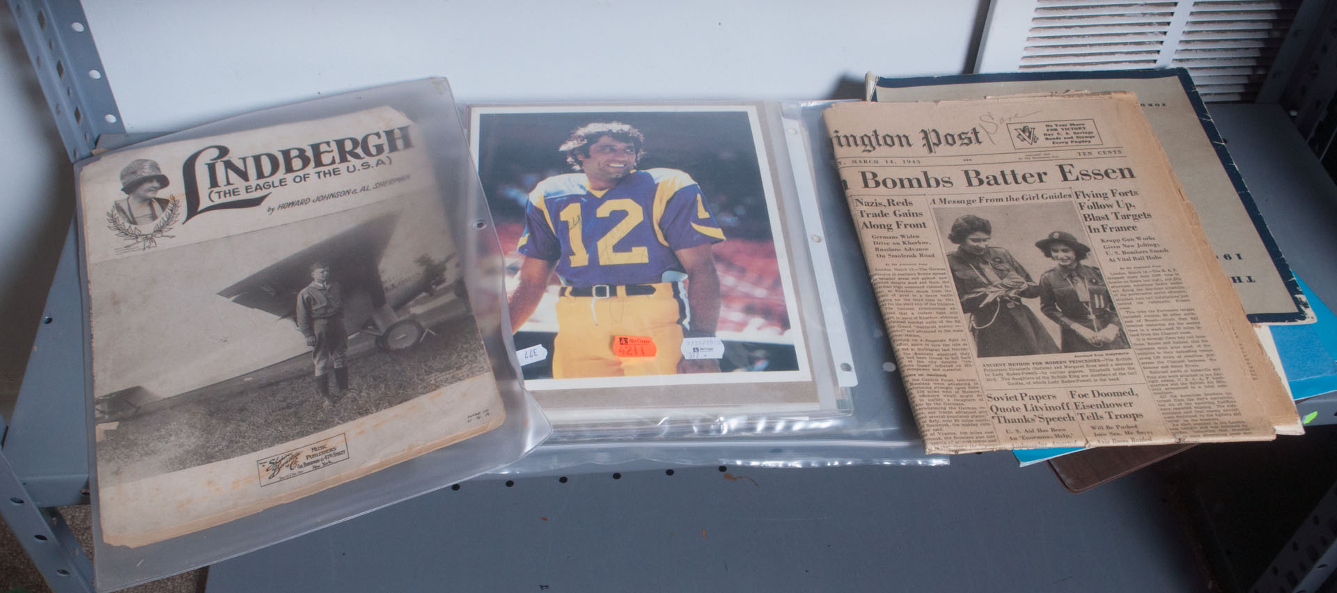 Appraisal: Assortment of ephemera including sports memorabilia Baltimore related items and