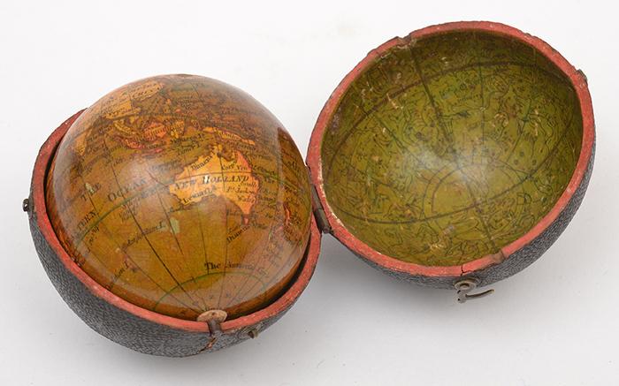 Appraisal: A RARE EARLY TH CENTURY POCKET TERRESTRIAL GLOBE AND TRAVELLING