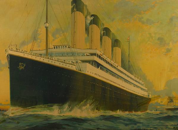 Appraisal: th Century and Modern Prints White Star Line Olympic Titanic