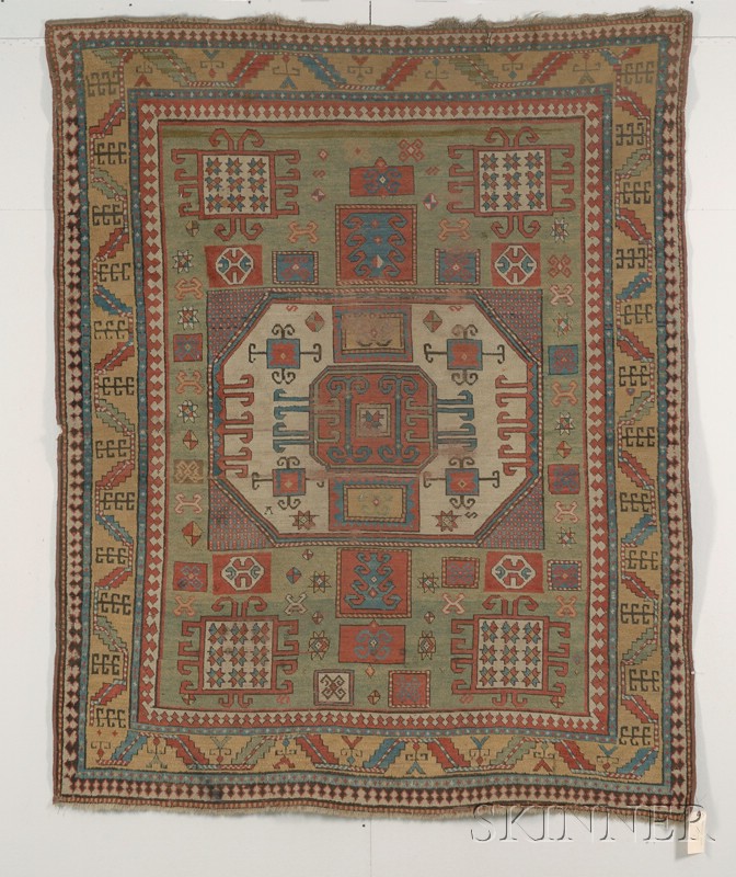 Appraisal: Karachoph Kazak Rug Southwest Caucasus mid- th century small areas