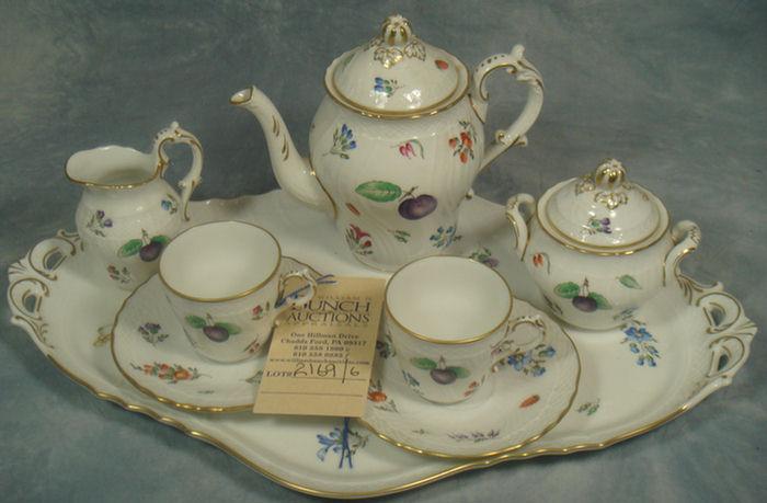 Appraisal: pc Ginori tea set c o tray tea pot creamer