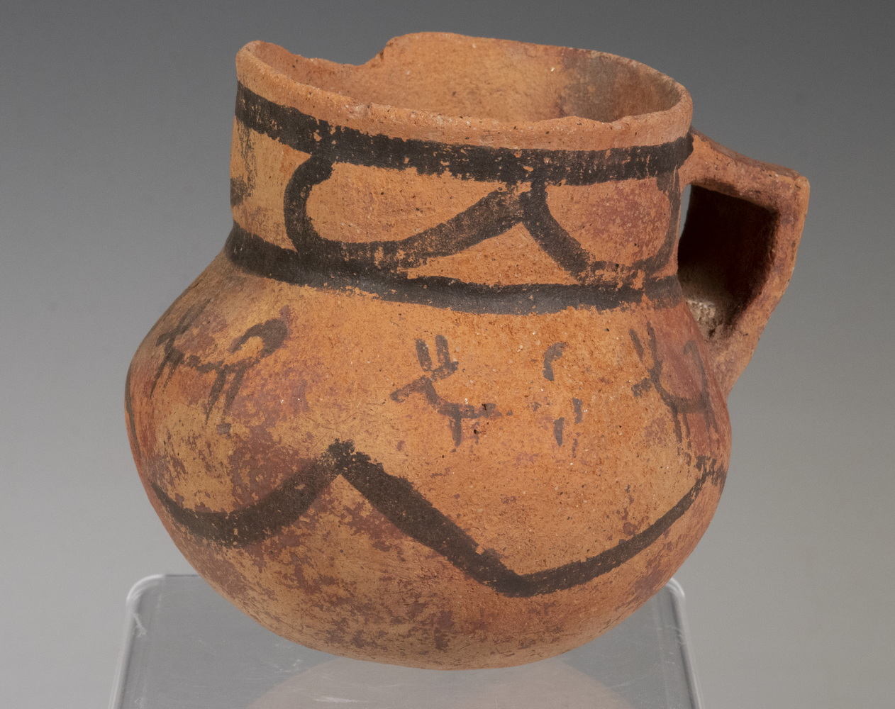 Appraisal: CHINESE NEOLITHIC PAINTED CUP RD MILLENIUM BC Karuo Culture Tibet