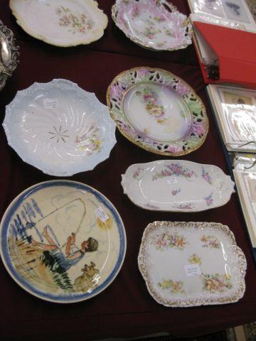 Appraisal: Estate Lot porcelain dresser tray celery dish cake plate berry