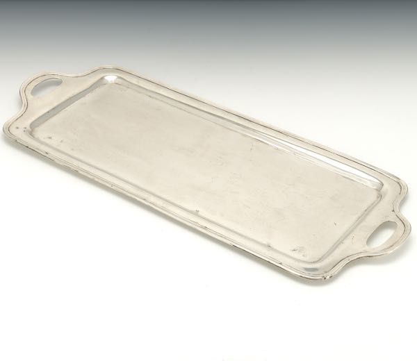 Appraisal: INTERNATIONAL STERLING SILVER ELONGATED TRAY x Rectangular elongated tray with