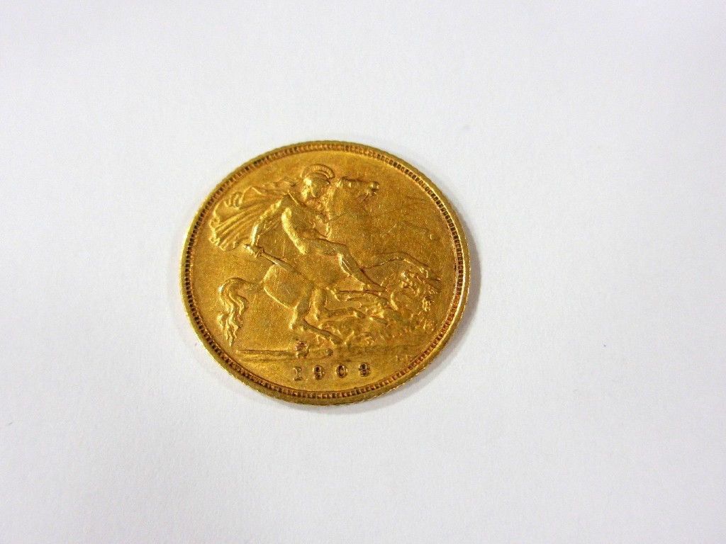 Appraisal: An Edward VII gold half sovereign