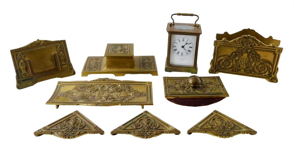 Appraisal: Desk accessories seven pieces including six items from Bradley and