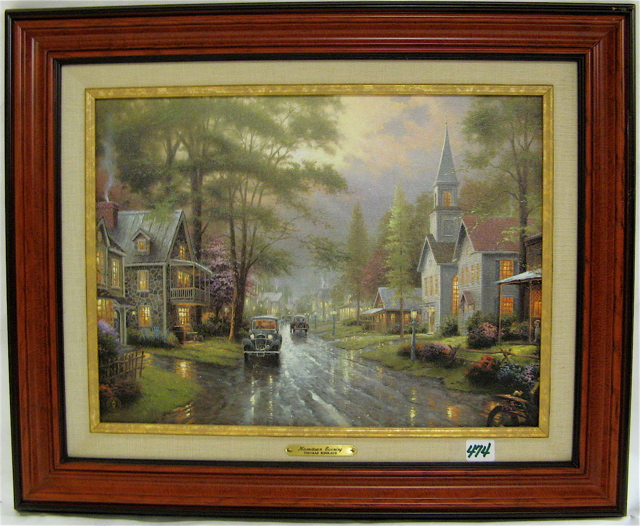 Appraisal: THOMAS KINKADE LIMITED EDITION COLOR PRINT American th century titled