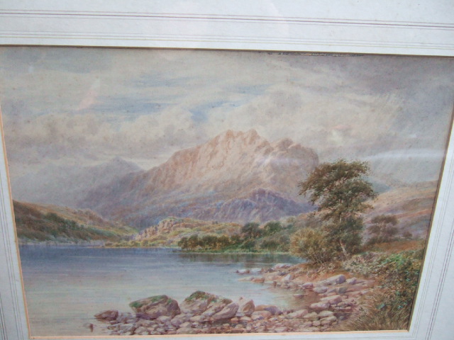 Appraisal: John W Hepple early th century Mountainous lake scene watercolour