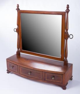 Appraisal: Centennial Federal Style Shaving Mirror Mahogany Centennial Federal style shaving