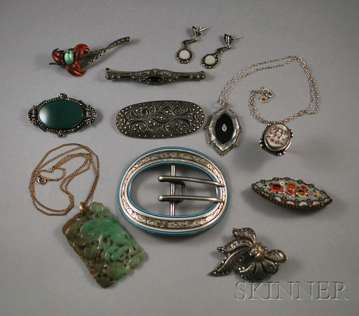 Appraisal: Group of Art Deco Marcasite and Other Jewelry Items including