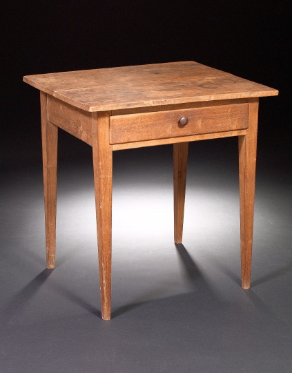 Appraisal: American Vernacular Cherrywood Work Table second quarter th century lower