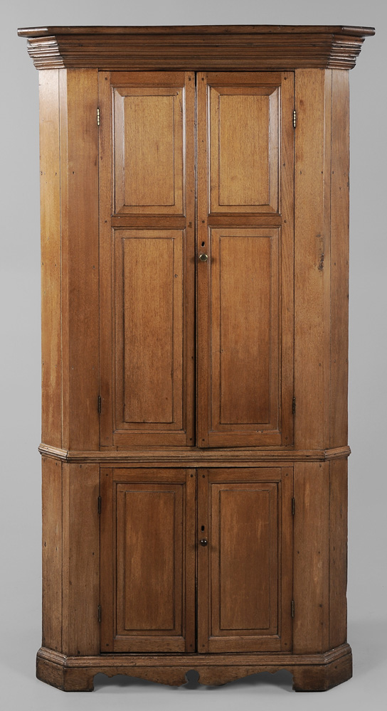 Appraisal: Kentucky Chippendale Butternut Corner Cabinet attributed to Warren County late