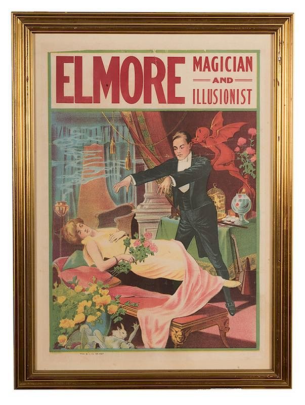 Appraisal: Elmore Magician and Illusionist Stock Poster Elmore Magician and Illusionist