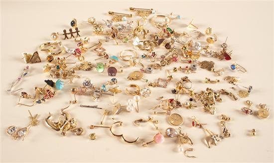 Appraisal: Assorted gold and stone jewelry grams