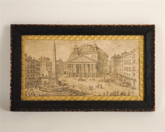 Appraisal: Print of Parthenon Street scene in style of Piranesi B