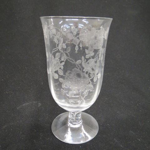 Appraisal: Fostoria Willowmere Crystal Glasses iced tea or beverage size floral