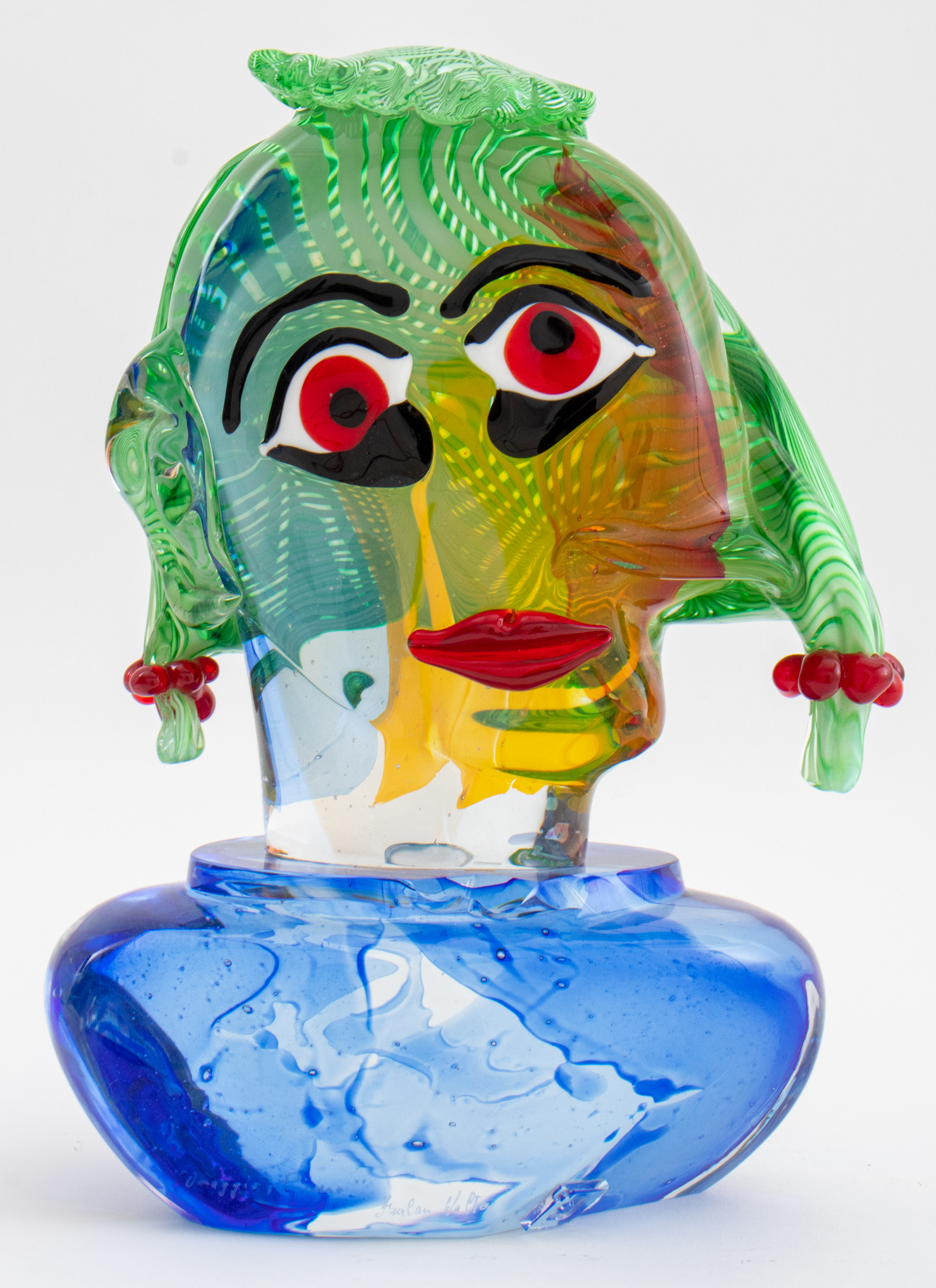 Appraisal: WALTER FURLAN OMAGGIO A PICASSO GLASS SCULPTURE Walter Furlan Italian