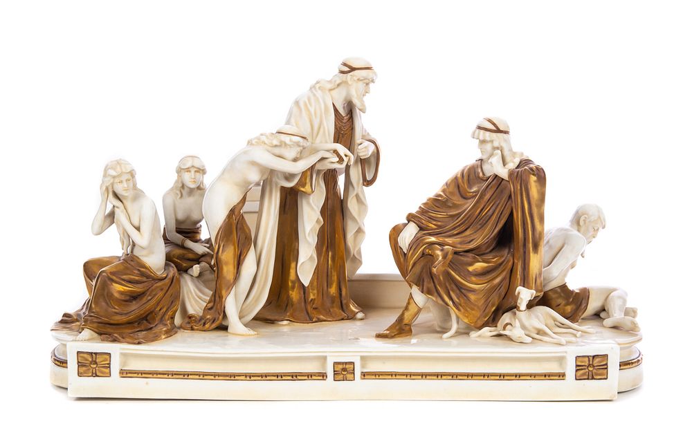 Appraisal: Capodimonte Porcelain Figurine grouping Capodimonte Porcelain Figurine grouping