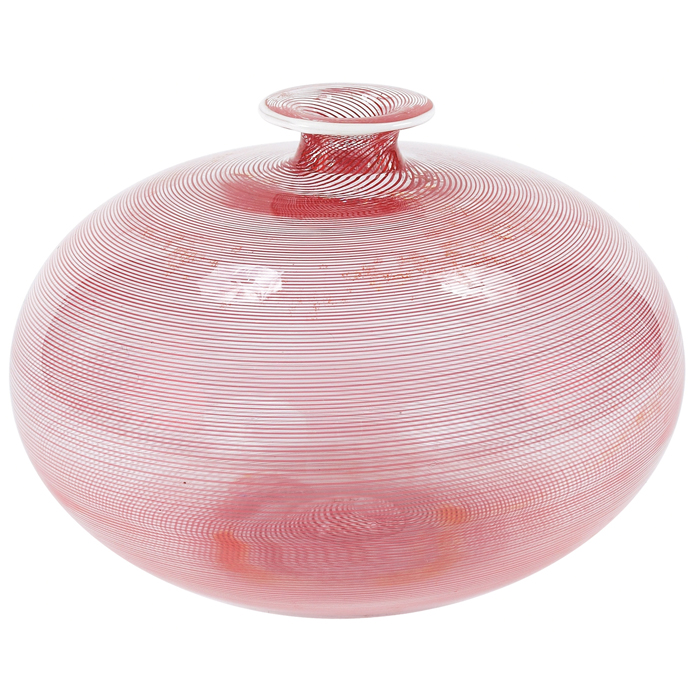 Appraisal: Barovier Toso vase bulbous form of clear glass with fine