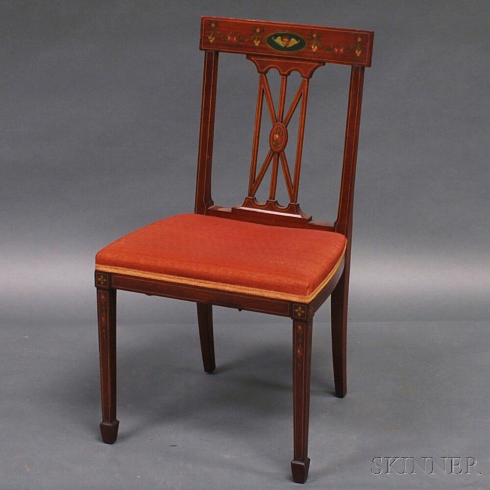 Appraisal: A H Davenport Neoclassical-style Mahogany Side Chair Boston th th