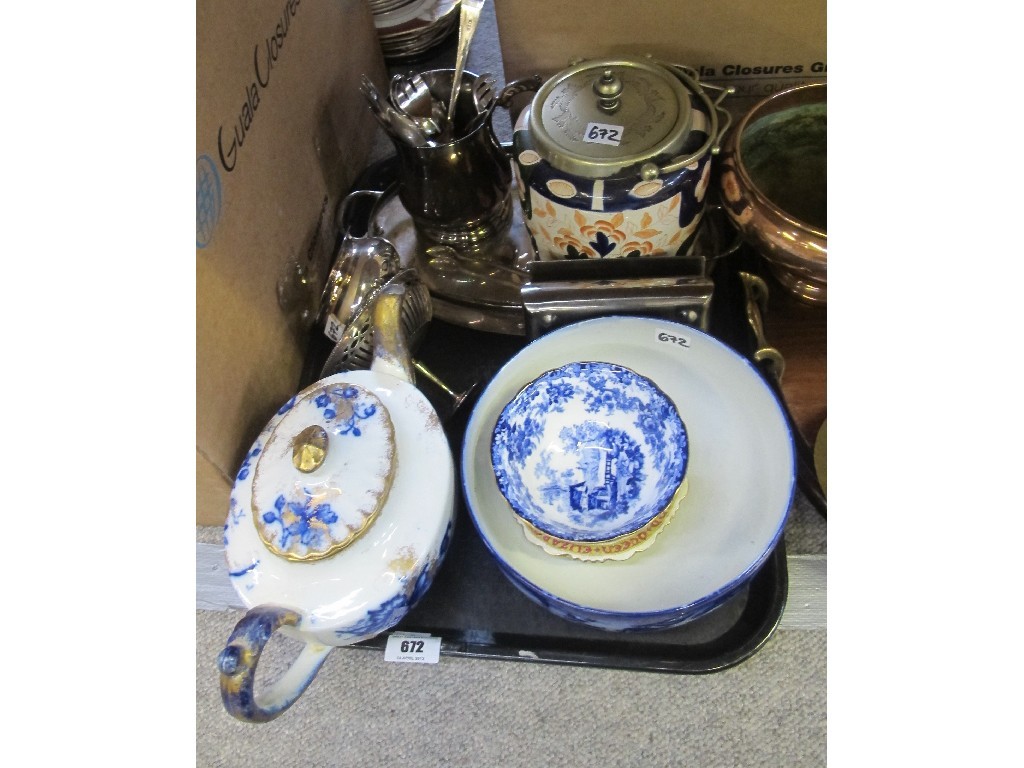 Appraisal: Tray lot to include EP Maddock Sons 'Orchid' teapot biscuit