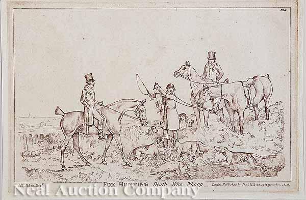 Appraisal: After Henry Alken British - group of four Fox Hunting