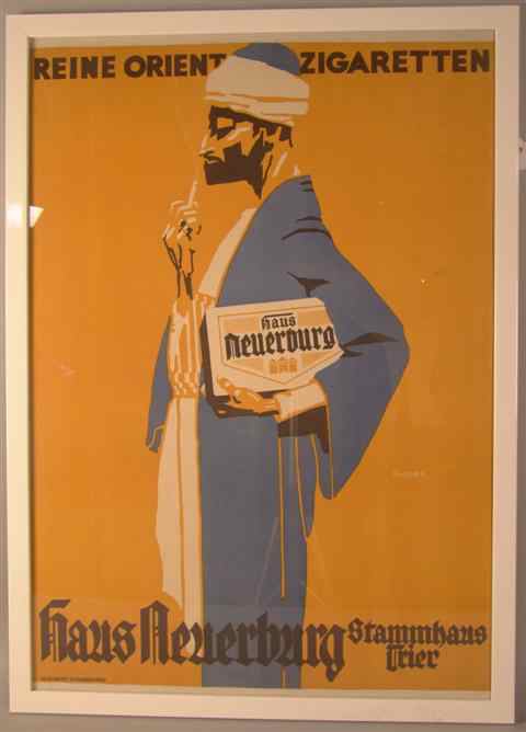 Appraisal: HAUS NEUERBURG REINE ORIENT ZIGARETTEN poster x in Framed Other