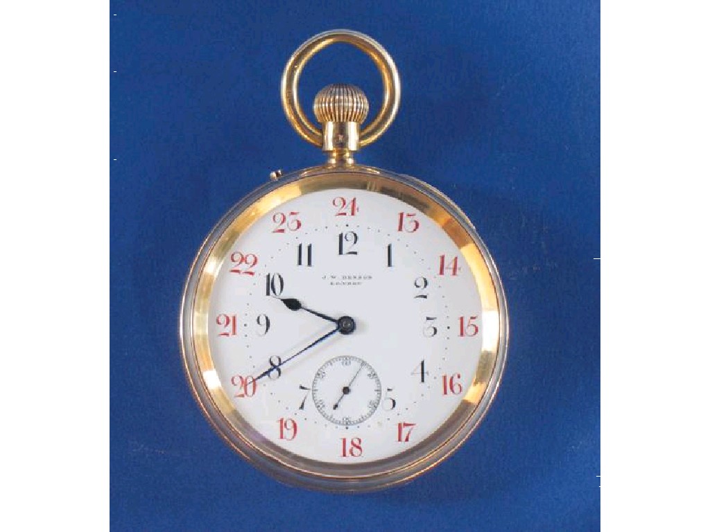 Appraisal: AN CT GOLD OPEN FACED POCKET WATCH the white enamel