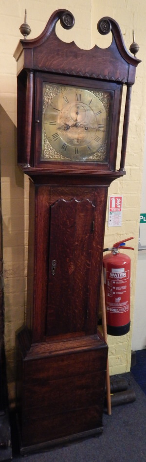 Appraisal: Thomas Rayment Stamford A late thC long ase clock the