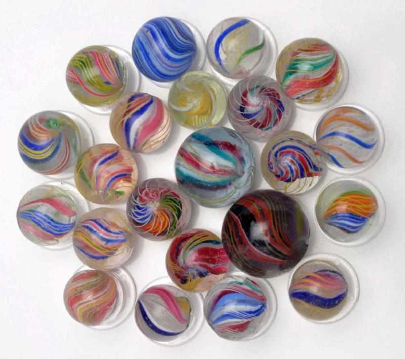 Appraisal: Lot of Handmade Marbles Description This lot includes divided core