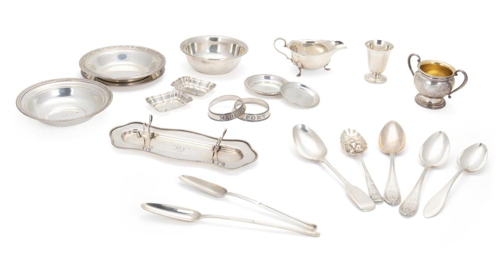 Appraisal: A group of sterling silver flatware items th th Century