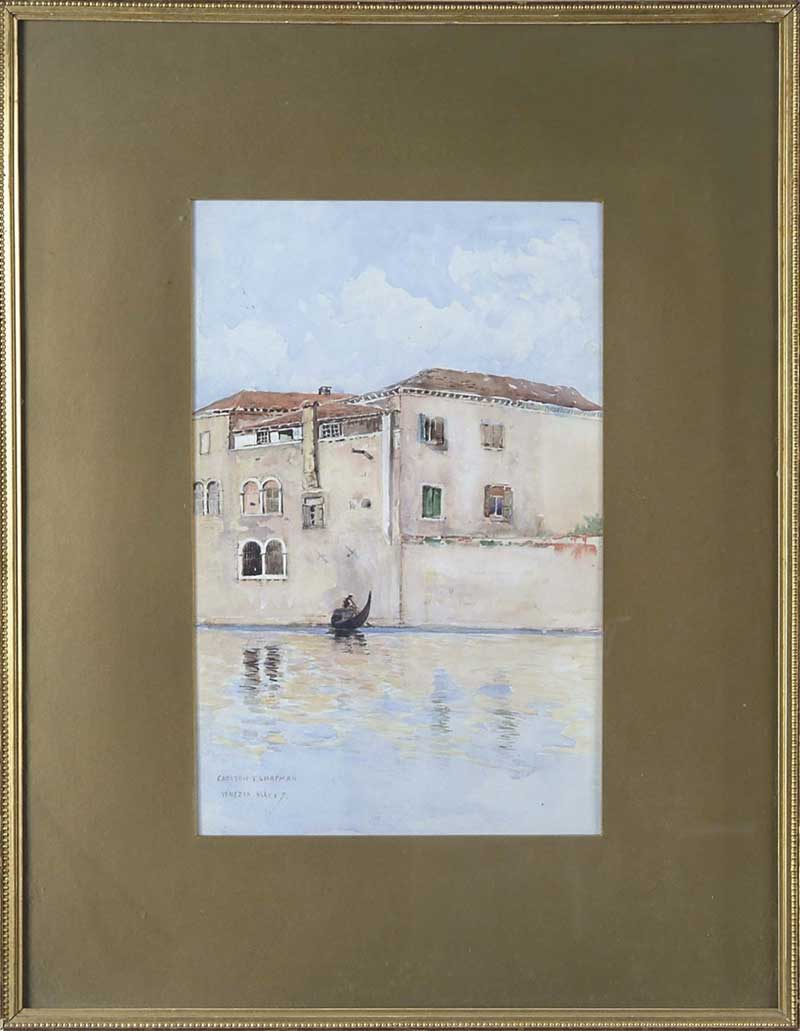 Appraisal: CARLETON THEODORE CHAPMAN American - VENEZIA Watercolor on paper scene