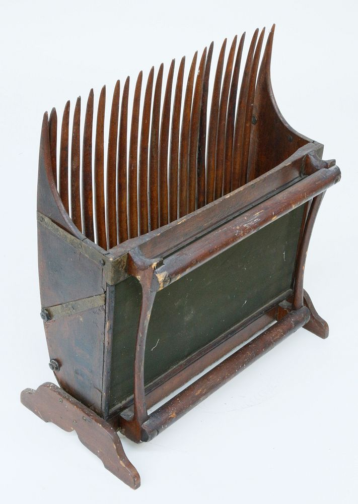 Appraisal: Antique New England Cranberry Harvesting Scoop Magazine Rack Antique New