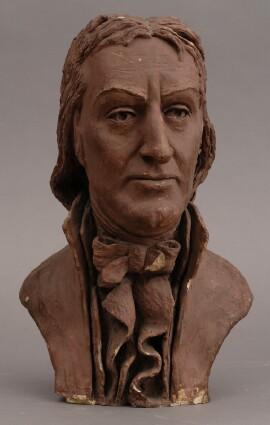 Appraisal: LIVINGSTON WELCH BUST PORTRAIT OF ROBERT R LIVINGSTON Painted plaster