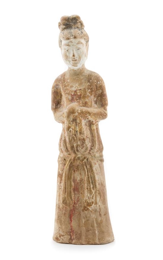 Appraisal: Sale Lot A Pottery Figure of a Court Lady the